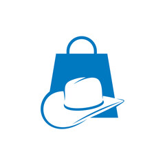 Shop Hat logo design vector illustration, Creative Hat logo design concept template, symbols icons