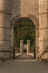 Fototapeta na wymiar Pont Charles Albert, ponts de la Caille, haute Savoie