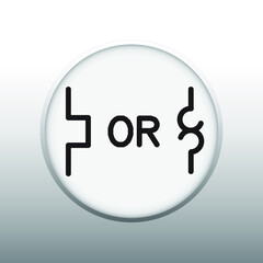 Symbol of  Thermal Overload Vector illustration symbol of Electrical System Control