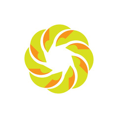 3D Rotation logo design vector