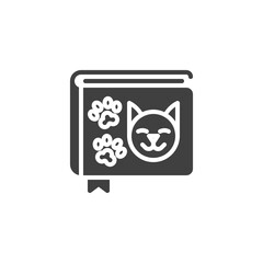Animals book vector icon