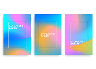 Abstract blurred gradient mesh background in bright rainbow colors. Colorful smooth banner template. Easy editable soft colored vector illustration