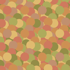 circle shapes. geometric texture. vector seamless pattern. repetitive background. autumn colors. fabric swatch. wrapping paper. continuous print. design element for home decor, apparel, textile, cloth