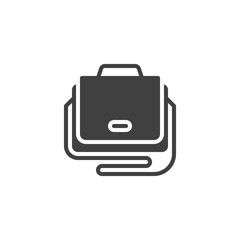 Camera bag vector icon