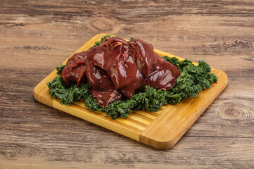 Raw chicken liver for cooking