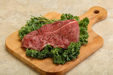 Raw beef steak for grill