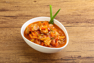 Meat goulash with vegetables