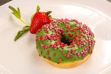 Glaze cundy donut with chocolate