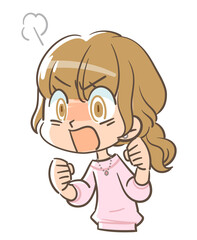 怒りを隠さず大声でわめく女の子2