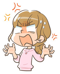 怒りを抑えられず叫ぶ女の子2