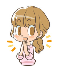 喜ぶ表情の女の子2