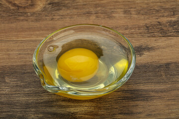 Raw Chicken egg in the bowl