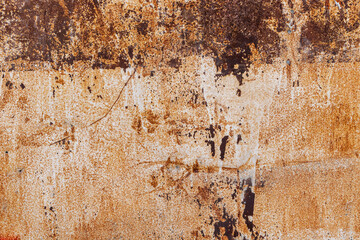 Rusty metal plate. Grunge metallic texture background with scratches and cracks.