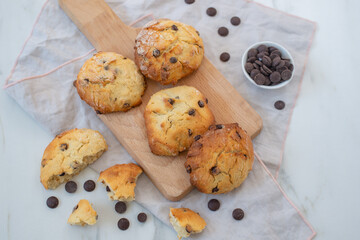 sweet home made chocolate chip scones