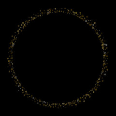 Gold Glitter Stars. Luxury Shiny Confetti.