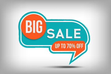 BIG sale banner, Discount modern sticker, special offer vector poster