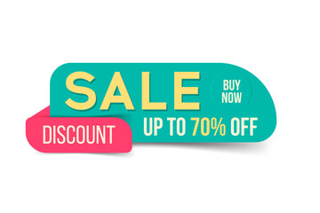 Sale modern banner, discount tag, special offer vector poster