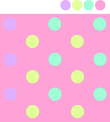 vector candy circles background seamless pattern