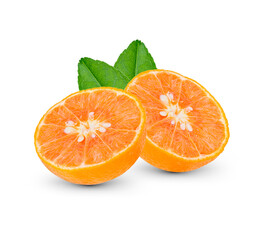 orange fruit isolated on white background.