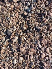 rocky pebbles Background colorful photography of river stones in sunset light