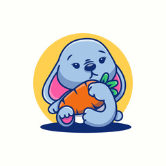 cute bunny kawaii logo
