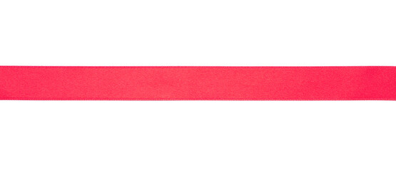 Red ribbon on white background