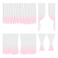 pink and white background curtain