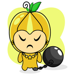cartoon character illustration
Star fruit prison ball mascot