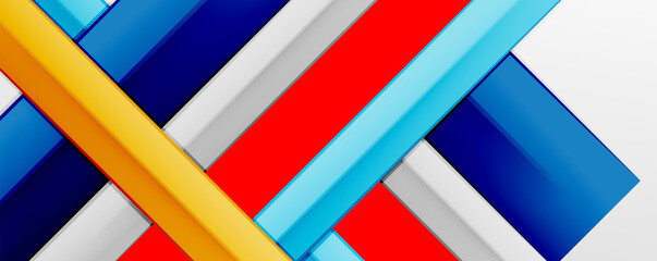 Multicolored lines background. Design template for business or technology presentations, internet posters or web brochure covers