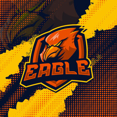 Eagle mascot logo design illustration