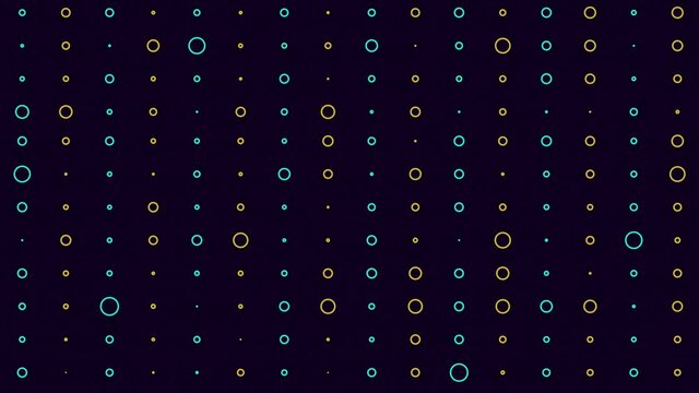 4K Seamless loop Bright modern abstract retro background with multicolored simple moving geometric shapes . Seamless loop