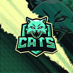 Cats mascot logo design illustration
