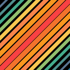 Patrón de rayas de colores decrecientes sobre fondo negro © Pedroml