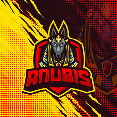 Anubis mascot logo design illustration