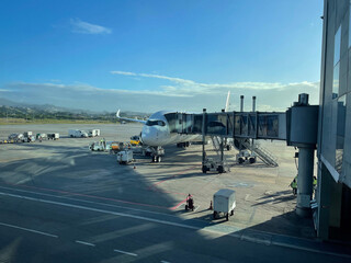 Airbus A350 at the gate