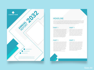 Business annual report template cover