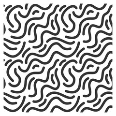 Seamless pattern of black ink waves. 