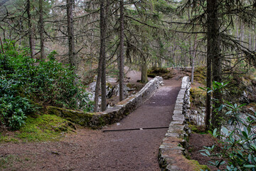 Falls of Bruar, small old bridge.