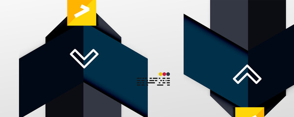 Shiny color triangles and geometric shapes vector abstract background