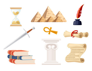 Seamless pattern History science courses online education concept or school lesson vector illustration on white background