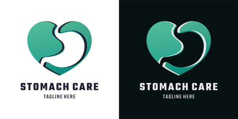 Stomach care logo. Creative stomach Love design. Illustration vector