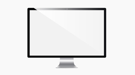 photorealistic image of a computer monitor. photorealistic image of a computer. Isolated monitor of a well-known company. vector EPS