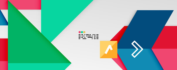 Shiny color triangles and geometric shapes vector abstract background