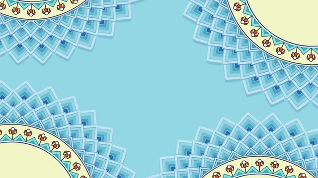4K seamless looping EID MUBARAK celebration background 