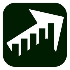 Stock market icon isolated on white background