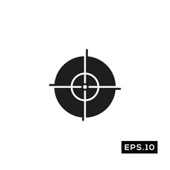 Scope icon vector. Crosshair icon or logo symbol vector