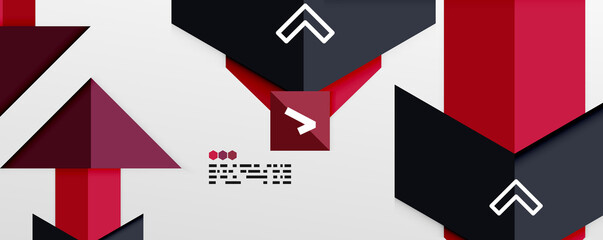 Shiny color triangles and geometric shapes vector abstract background