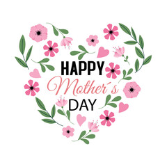 Mother's day floral card. 