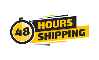 48 Hours Shipping Shopping Label