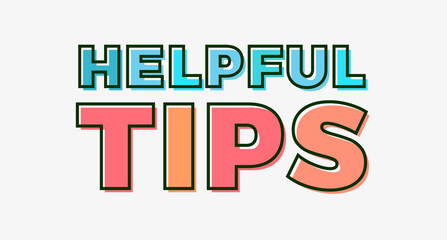 Helpful Tips Isolated Advertising Vector